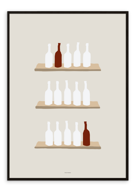Vino on a shelf